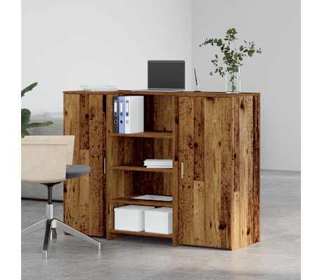 vidaXL Bureau de r&eacute;ception vieux bois 135x50x103,5cm bois d'ing&eacute;nierie