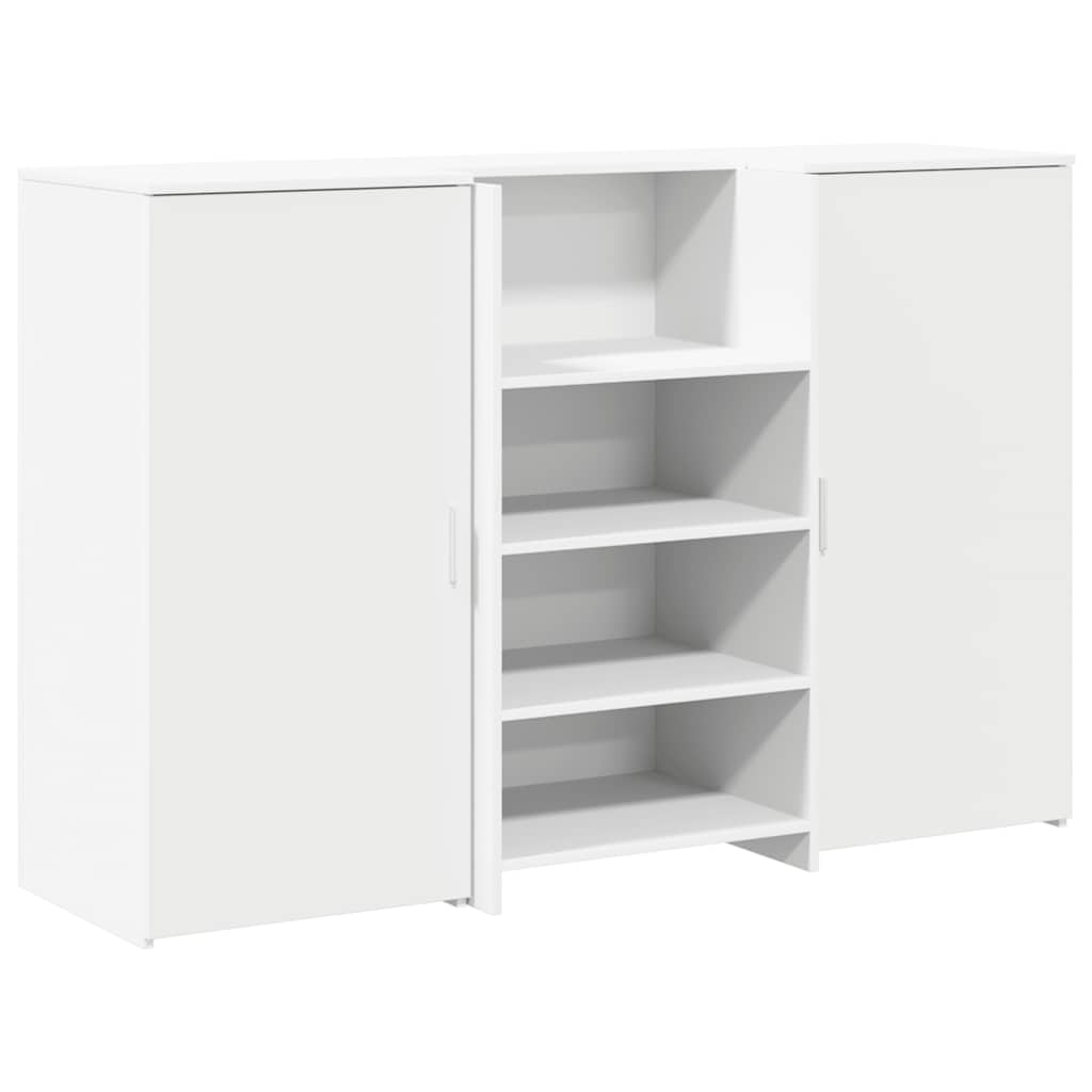 vidaXL Recepční stůl bílý 155x50x103,5 cm kompozitní dřevo