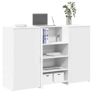 Recepční stůl bílý 155x50x103,5 cm kompozitní dřevo - obrázek 1