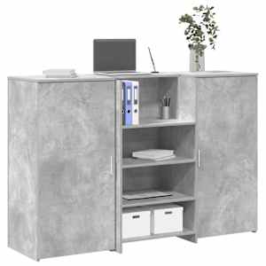 Recepční stůl betonově šedý 155x50x103,5 cm kompozitní dřevo - obrázek 1
