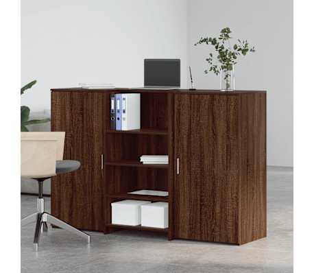 vidaXL Receptionsdisk brun ek 155x50x103,5 cm konstruerat tr&auml;