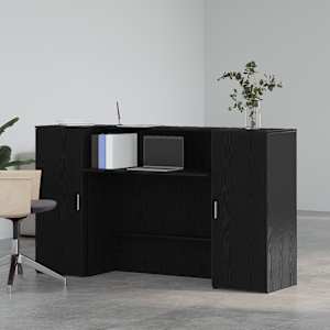 Recepční stůl černý dub 180 x 50 x 103,5 cm, konstrukční dřevo - obrázek 3