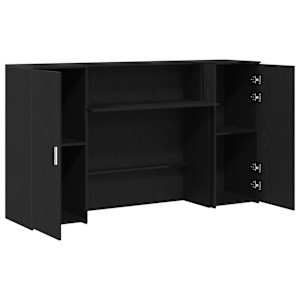 Recepční stůl černý dub 180 x 50 x 103,5 cm, konstrukční dřevo - obrázek 6