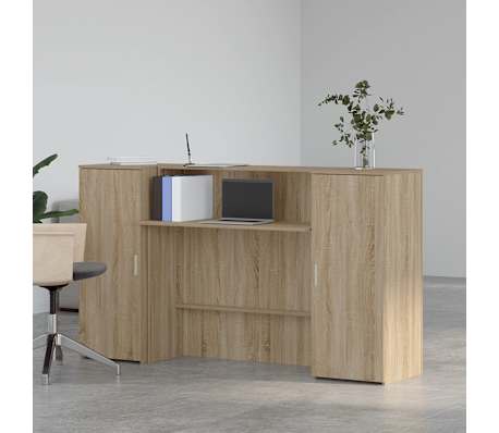 vidaXL Sprejemna miza sonoma hrast 180x50x103,5 cm inženirski les