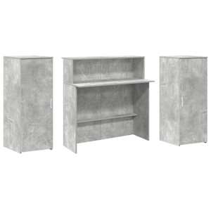 Recepční stůl betonově šedý 180x50x103,5 cm kompozitní dřevo - obrázek 7