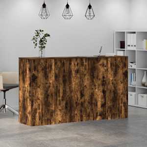 Recepční stůl kouřový dub 180x50x103,5 cm kompozitní dřevo - obrázek 4
