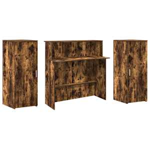 Recepční stůl kouřový dub 180x50x103,5 cm kompozitní dřevo - obrázek 7