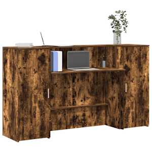 Sprejemna miza dimljeni hrast 180x50x103,5 cm inženirski les