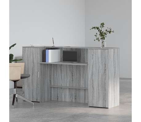 vidaXL m&oacute;tt&ouml;kubor&eth; Gr&aacute;tt Sonoma 180x50x103,5 cm Hanna&eth;ur vi&eth;ur
