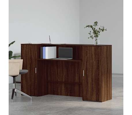 vidaXL reģistratūra, brūna ozola, 180x50x103,5 cm, inženierijas koks