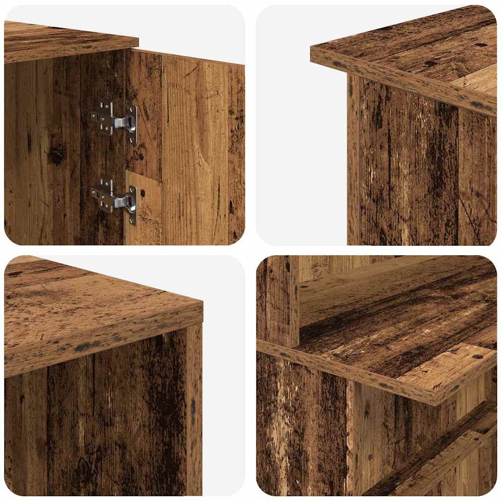 Recepciós pult antik fa 180x50x103,5 cm szerelt fa 