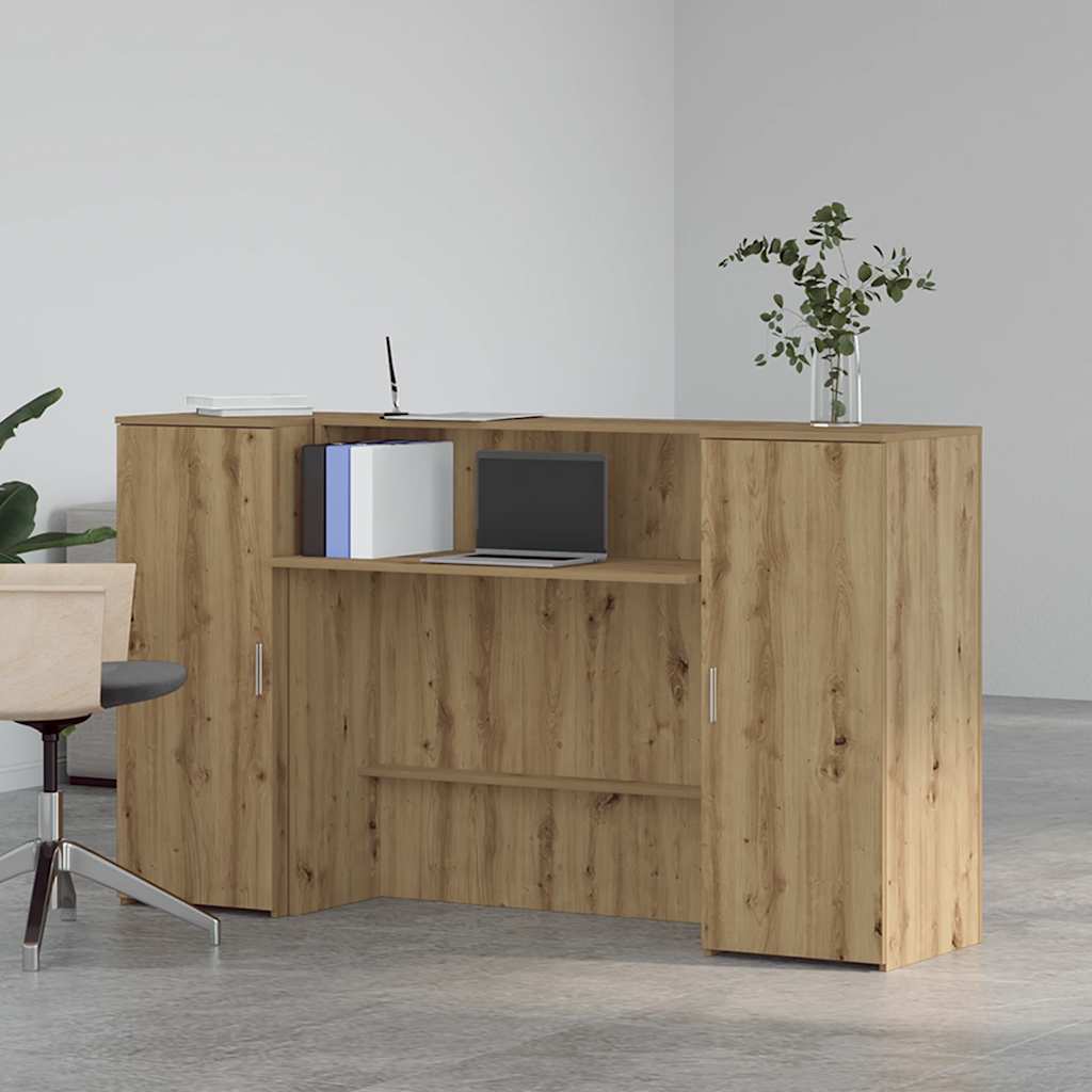 vidaXL Birou de recepție Stejar Artisan 180x50x103,5 cm Lemn prelucrat