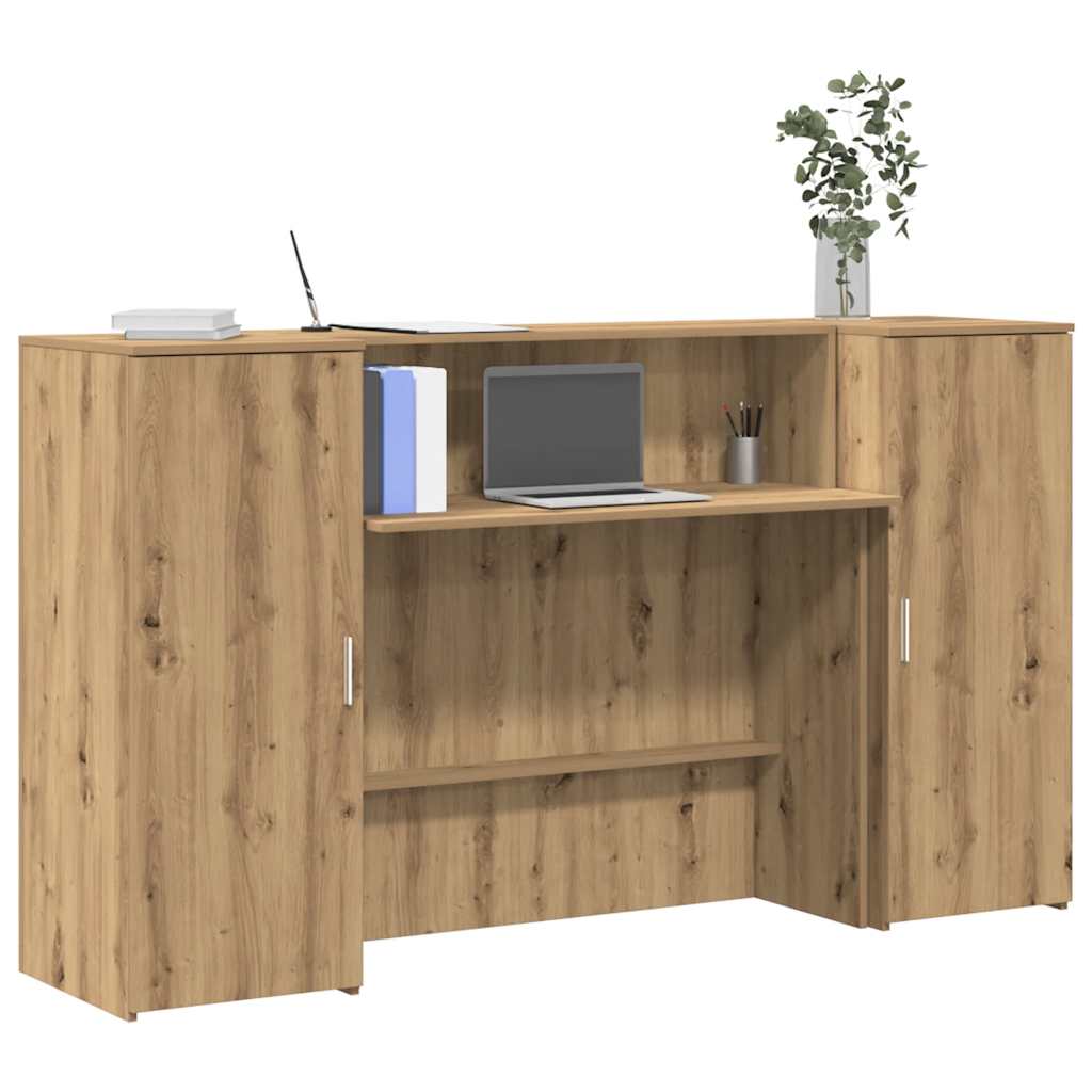 vidaXL Empfangstheke Artisan-Eiche 180x50x103,5 cm Holzwerkstoff