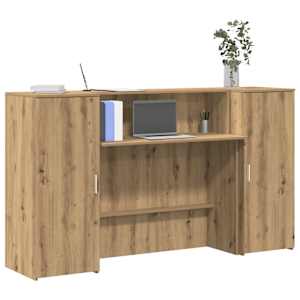 Recepční stůl dub artisan 180x50x103,5 cm kompozitní dřevo - obrázek 1