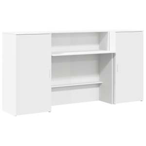 Recepční stůl bílý 200x50x103,5 cm kompozitní dřevo - obrázek 2