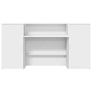 Recepční stůl bílý 200x50x103,5 cm kompozitní dřevo - obrázek 5