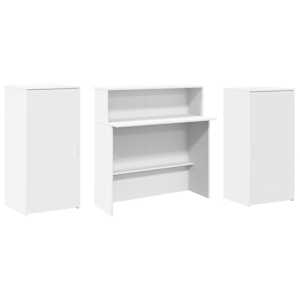 Recepční stůl bílý 200x50x103,5 cm kompozitní dřevo - obrázek 7
