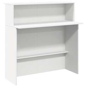 Recepční stůl bílý 200x50x103,5 cm kompozitní dřevo - obrázek 8
