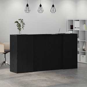 Recepční stůl černý dub 200x50x103,5 cm kompozitní dřevo - obrázek 4