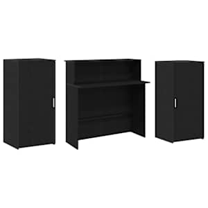 Recepční stůl černý dub 200x50x103,5 cm kompozitní dřevo - obrázek 7