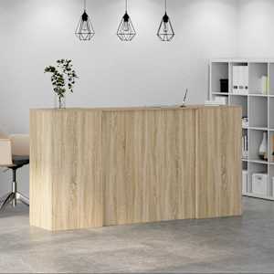 Recepční stůl dub sonoma 200x50x103,5 cm kompozitní dřevo - obrázek 4