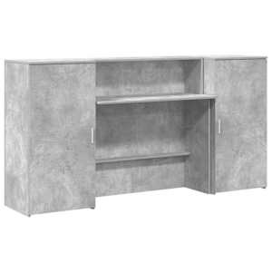 Recepční stůl betonově šedý 200x50x103,5 cm kompozitní dřevo - obrázek 2