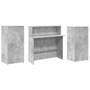 Recepční stůl betonově šedý 200x50x103,5 cm kompozitní dřevo - obrázek 7