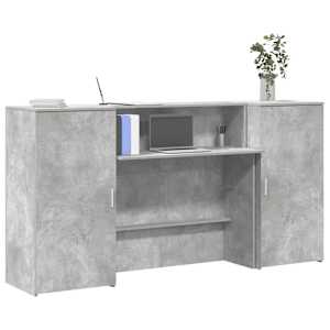 Recepční stůl betonově šedý 200x50x103,5 cm kompozitní dřevo - obrázek 1