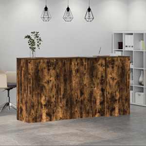 Recepční stůl kouřový dub 200x50x103,5 cm kompozitní dřevo - obrázek 4