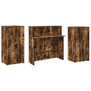 Recepční stůl kouřový dub 200x50x103,5 cm kompozitní dřevo - obrázek 7