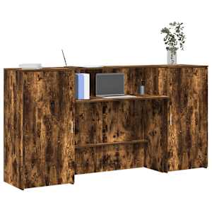 Recepční stůl kouřový dub 200x50x103,5 cm kompozitní dřevo - obrázek 1