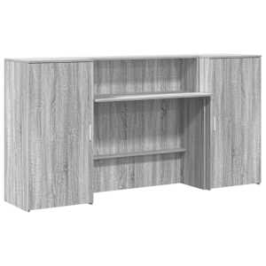 Recepční stůl hnědý dub 200x50x103,5 cm kompozitní dřevo - obrázek 2