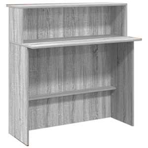 Recepční stůl hnědý dub 200x50x103,5 cm kompozitní dřevo - obrázek 8