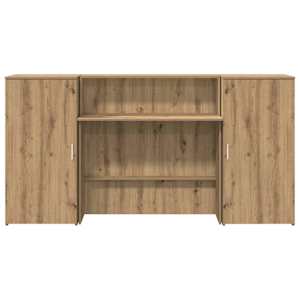 Recepční stůl dub artisan 200x50x103,5 cm kompozitní dřevo - obrázek 5