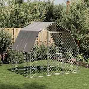 Piščančji poligon s streho 2,5x2x2,25 m pocinkano jeklo