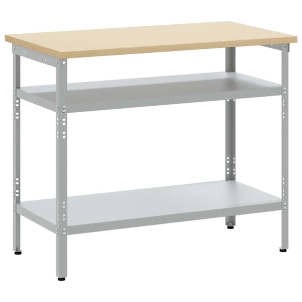 vidaXL T&ouml;&ouml;laud riiuliga Hall ja Beez 100 x 55 x 85 cm Teras