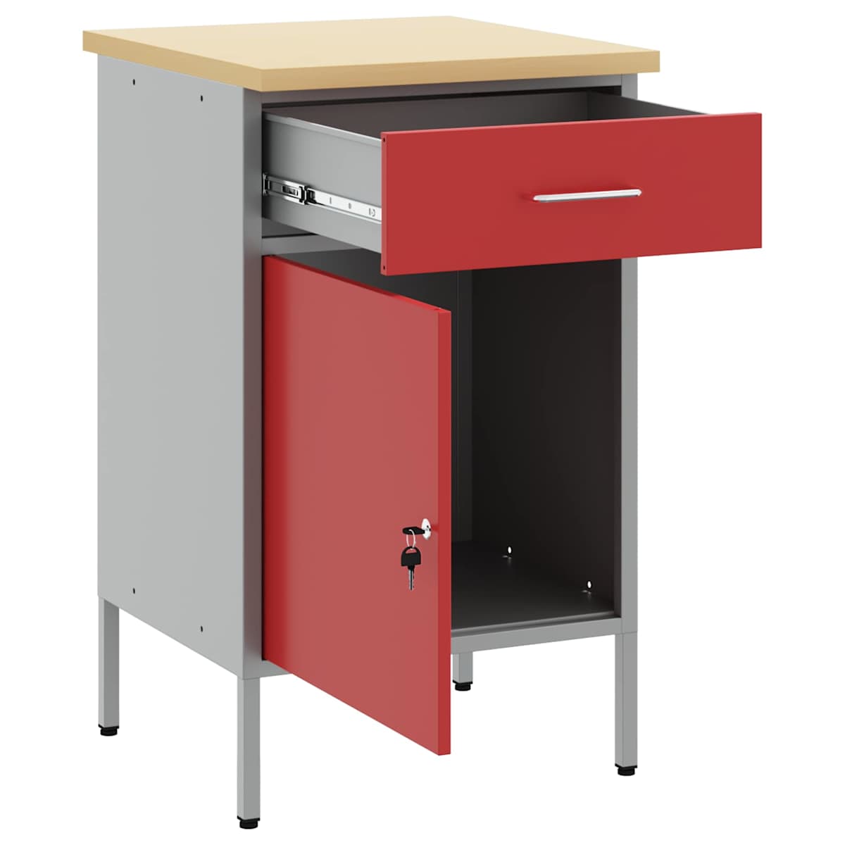 Arbejdsbænk 50 x 55 x 85 cm Ingeniørtræ og stål - Billede 2