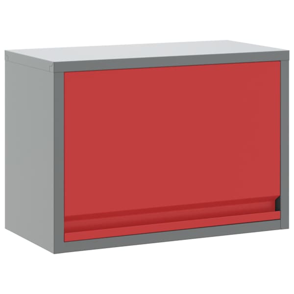 vidaXL T&ouml;&ouml;riistakapp ladustamisega Punane ja hall 50 x 25 x 35 cm