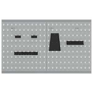 Panel na nářadí 2 pcs Šedá 100 x 1 x 60 cm - obrázek 6