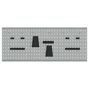 Panel na nářadí 3 pcs Šedá 150 x 1 x 60 cm - obrázek 5