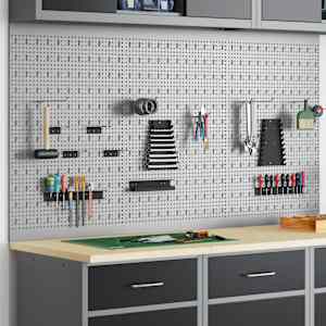 vidaXL Werkzeugwandpaneel 3 pcs Grau 150 x 1 x 80 cm