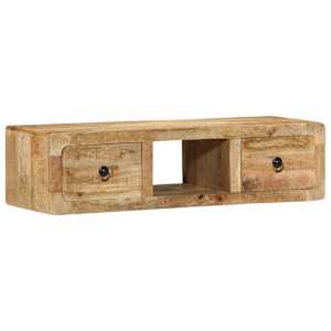 vidaXL seinale kinnitatav telerikapp, 100 x 32 x 25 cm, t&auml;ispuit, t&ouml;&ouml;tlemata mangopuu