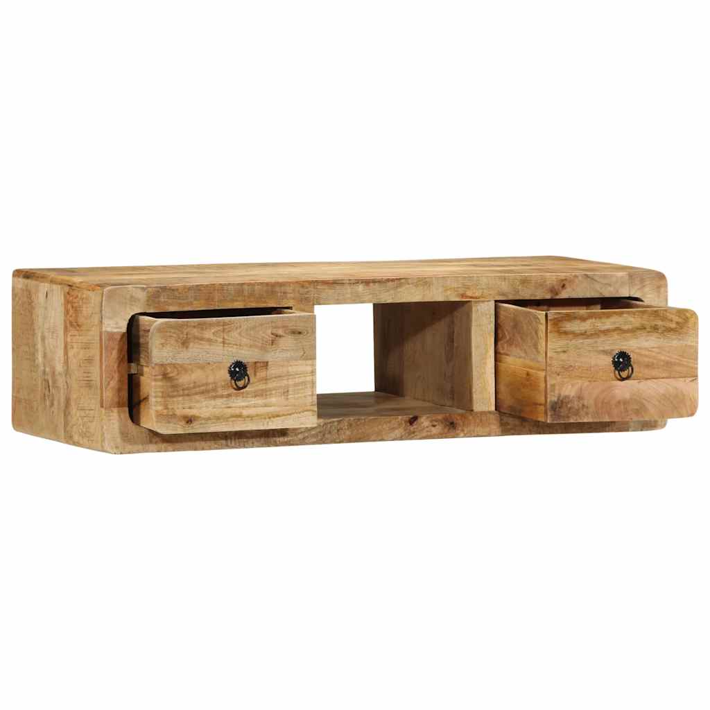 Tv-wandmeubel 100x32x25 cm massief hout ruw mangohout image 13