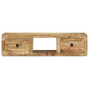 Nástěnná TV skříňka 100x32x25 cm Masivní dřevo, surové mango - obrázek 2