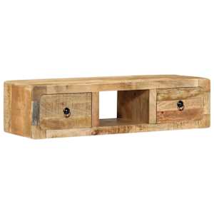 Nástěnná TV skříňka 100x32x25 cm Masivní dřevo, surové mango - obrázek 12