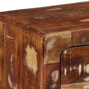 Nástěnná TV skříňka 100x32x25 cm masivní recyklované dřevo - obrázek 5