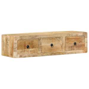 vidaXL seinale kinnitatav telerikapp, 100 x 32 x 25 cm, t&auml;ispuit, t&ouml;&ouml;tlemata mangopuu