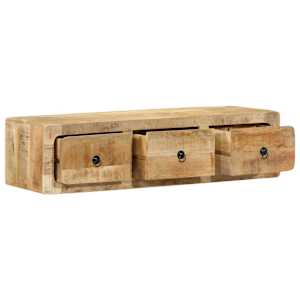 Nástěnná TV skříňka 100x32x25 cm Masivní dřevo, surové mango - obrázek 13