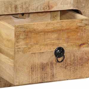 Nástěnná TV skříňka 100x32x25 cm Masivní dřevo, surové mango - obrázek 6