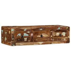 Nástěnná TV skříňka 100x32x25 cm masivní recyklované dřevo - obrázek 11
